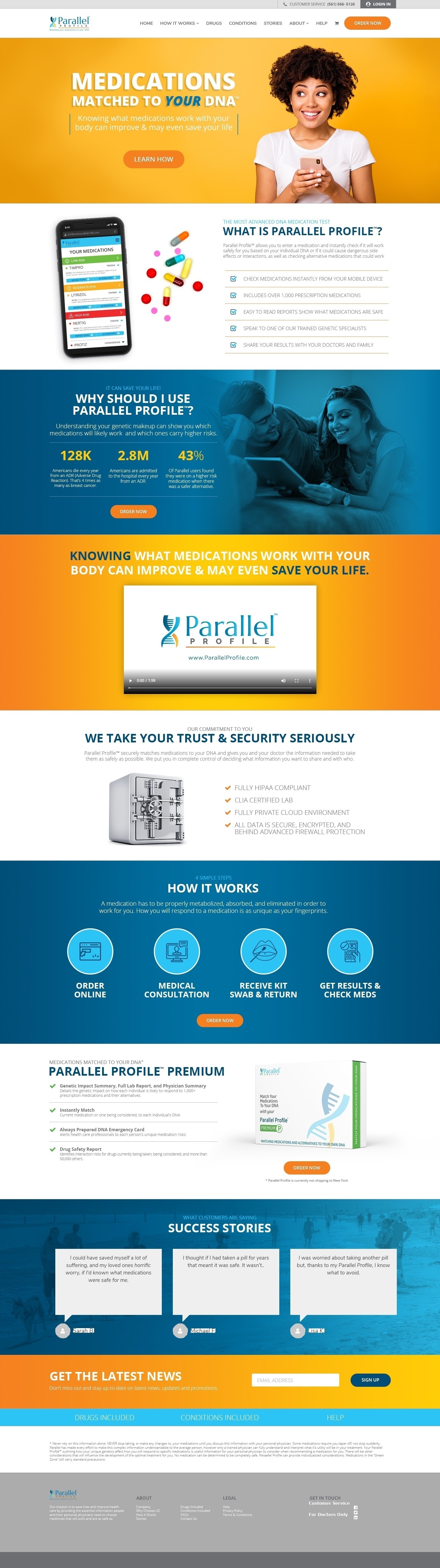 Parallel Profile Home page design